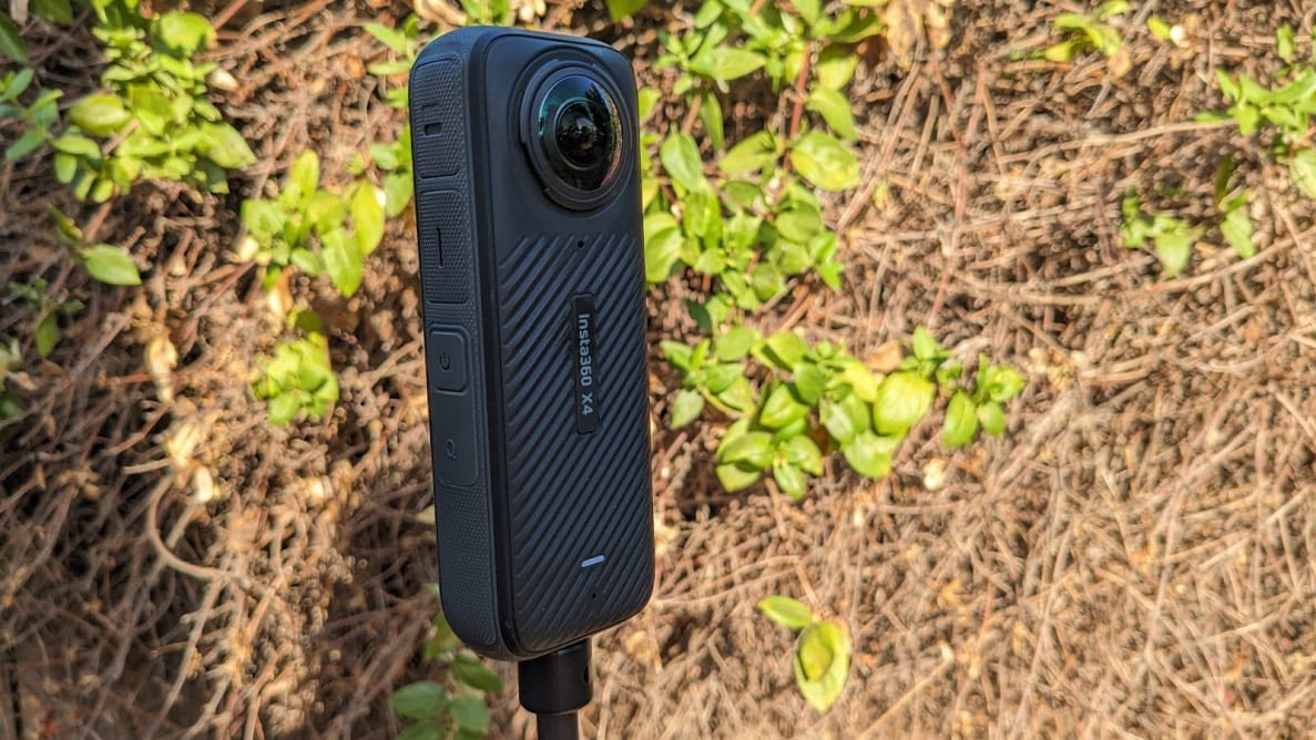 The Insta360 X4 Action Camera outdoors.
